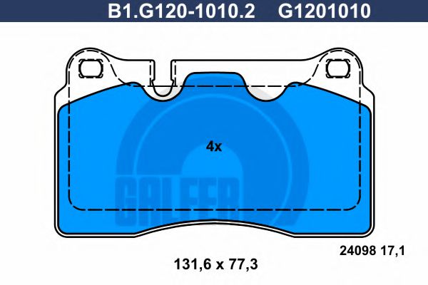 GALFER B1G12010102 Тормозные колодки GALFER для SEAT