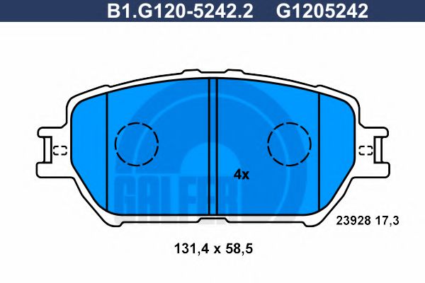 GALFER B1G12052422 Тормозные колодки GALFER для TOYOTA