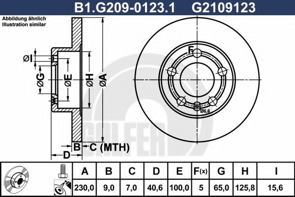 GALFER B1G20901231 Тормозные диски для AUDI A3
