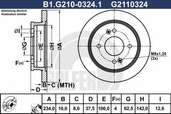GALFER B1G21003241 Тормозные диски GALFER для HYUNDAI