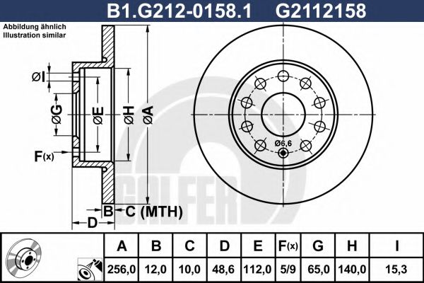 GALFER B1G21201581 Тормозные диски GALFER для SEAT