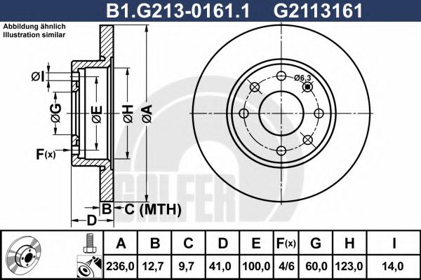 GALFER B1G21301611 Тормозные диски GALFER 