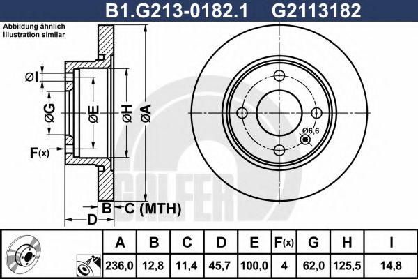 GALFER B1G21301821 Тормозные диски GALFER для VOLKSWAGEN