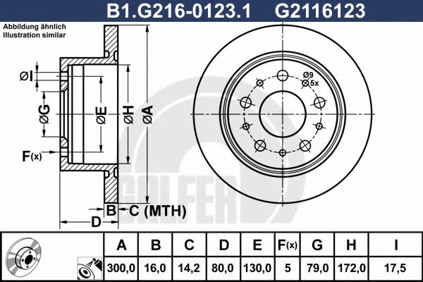 GALFER B1G21601231 Тормозные диски GALFER для PEUGEOT