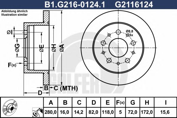 GALFER B1G21601241 Тормозные диски для FIAT