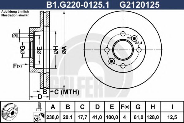 GALFER B1G22001251 Тормозные диски GALFER для NISSAN