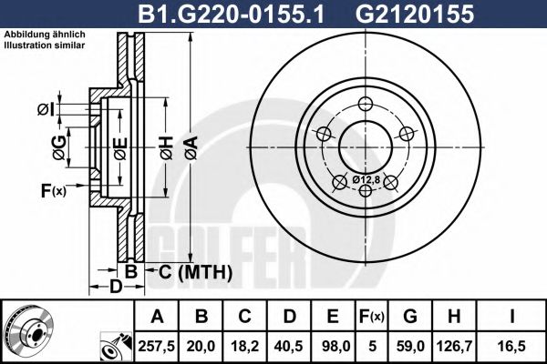 GALFER B1G22001551 Тормозные диски GALFER для FIAT