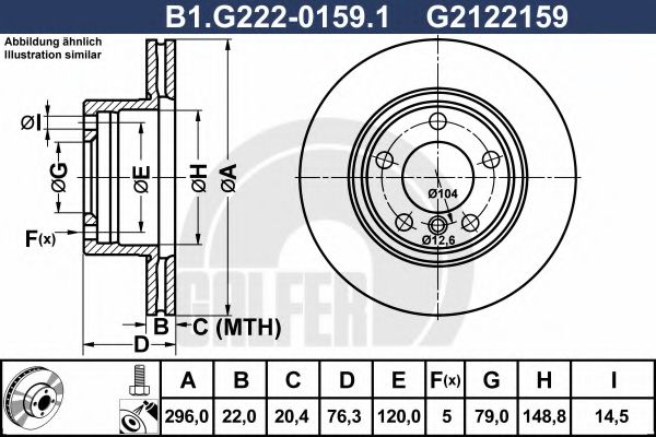 GALFER B1G22201591 Тормозные диски для BMW