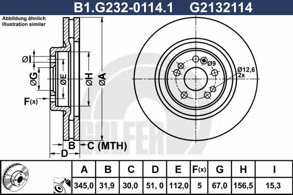 GALFER B1G23201141 Тормозные диски GALFER для MERCEDES-BENZ