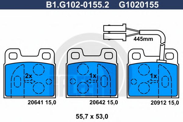 GALFER B1G10201552 Тормозные колодки GALFER для ALFA ROMEO