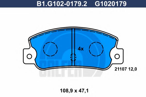 GALFER B1G10201792 Тормозные колодки GALFER для FIAT