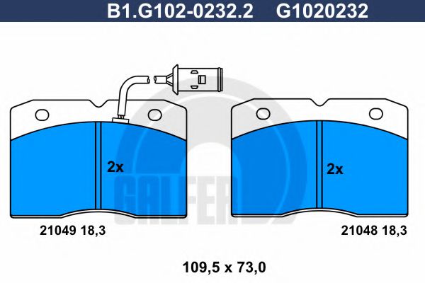 GALFER B1G10202322 Тормозные колодки GALFER 