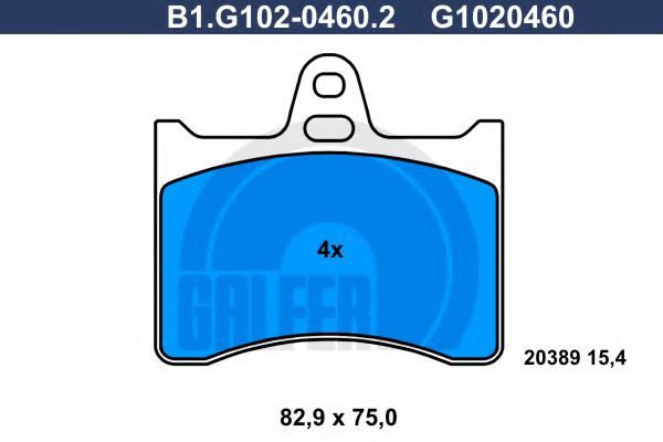 GALFER B1G10204602 Тормозные колодки GALFER 