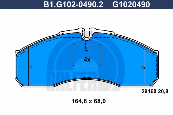 GALFER B1G10204902 Тормозные колодки GALFER 