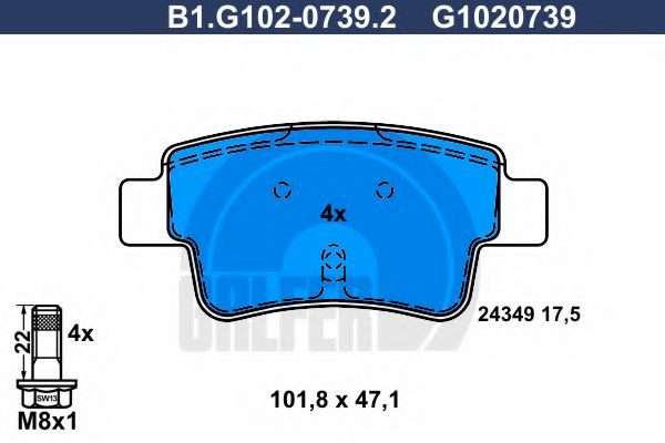 GALFER B1G10207392 Тормозные колодки GALFER 