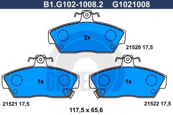 GALFER B1G10210082 Тормозные колодки GALFER для ROVER