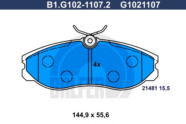 GALFER B1G10211072 Тормозные колодки GALFER для NISSAN