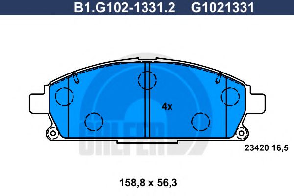 GALFER B1G10213312 Тормозные колодки GALFER для NISSAN