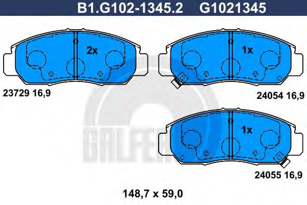 GALFER B1G10213452 Тормозные колодки для HONDA STREAM