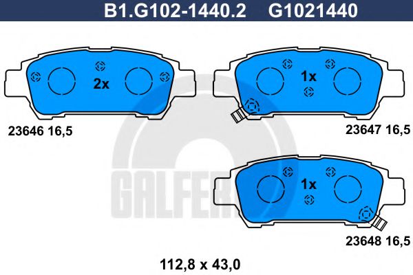 GALFER B1G10214402 Тормозные колодки GALFER для TOYOTA