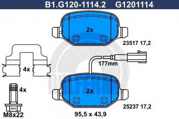 GALFER B1G12011142 Тормозные колодки GALFER для ALFA ROMEO