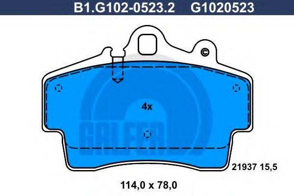 GALFER B1G10205232 Тормозные колодки GALFER 