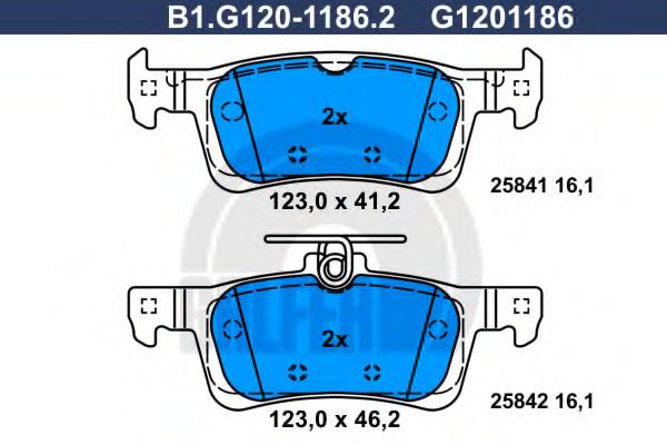 GALFER B1G12011862 Тормозные колодки GALFER для PEUGEOT 308