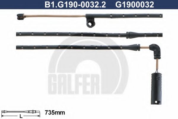GALFER B1G19000322 Датчик износа тормозных колодок GALFER 
