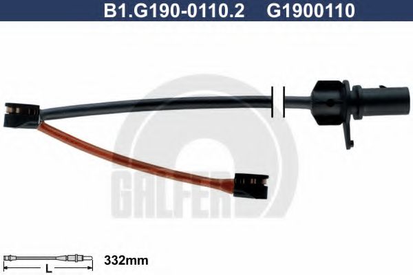 GALFER B1G19001102 Скоба тормозного суппорта GALFER для AUDI