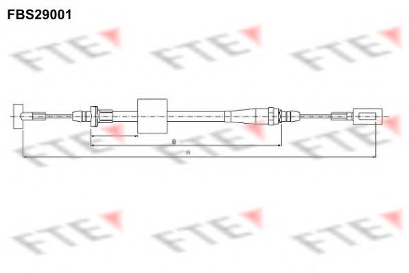 FTE FBS29001 Трос ручного тормоза FTE для IVECO