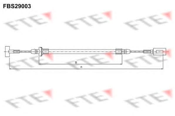FTE FBS29003 Трос ручного тормоза FTE для IVECO