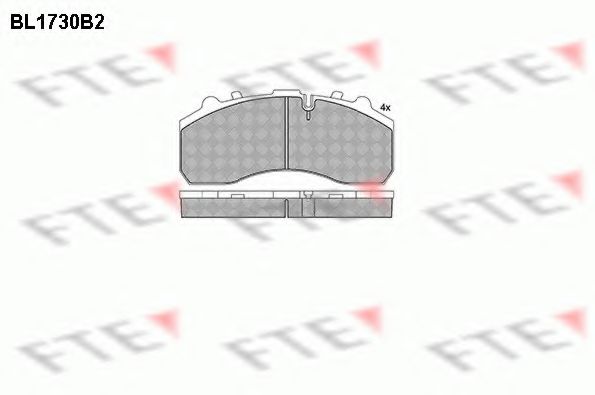 FTE BL1730B2 Тормозные колодки FTE для IVECO