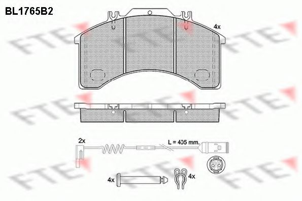 FTE BL1765B2 Тормозные колодки FTE для IVECO