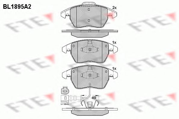 FTE BL1895A2 Тормозные колодки FTE для SEAT