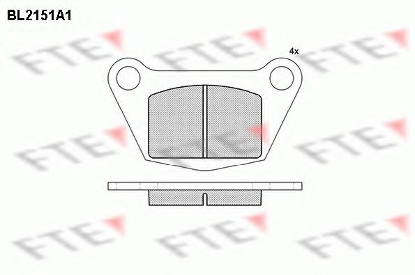 BL2151A1 FTE Тормозные колодки BL2151A1 FTE Тормозные колодки