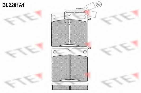 BL2201A1 FTE Тормозные колодки BL2201A1 FTE Тормозные колодки