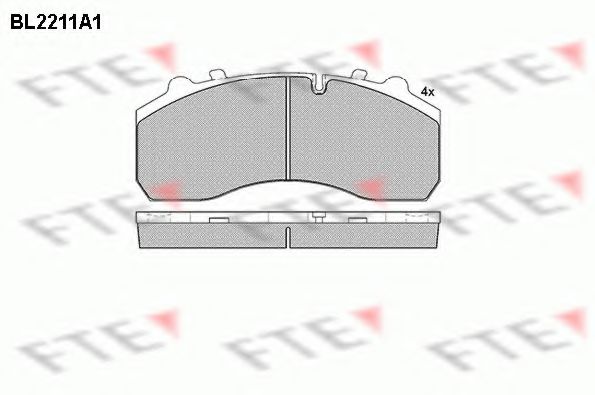 BL2211A1 FTE Тормозные колодки BL2211A1 FTE Тормозные колодки