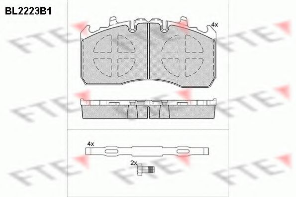BL2223B1 FTE Тормозные колодки BL2223B1 FTE Тормозные колодки