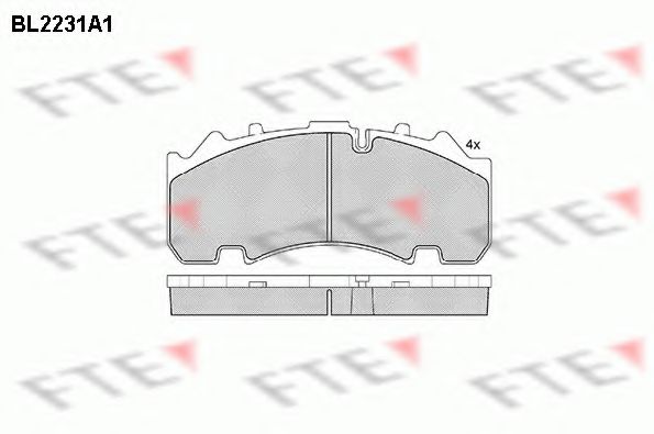 BL2231A1 FTE Тормозные колодки BL2231A1 FTE Тормозные колодки