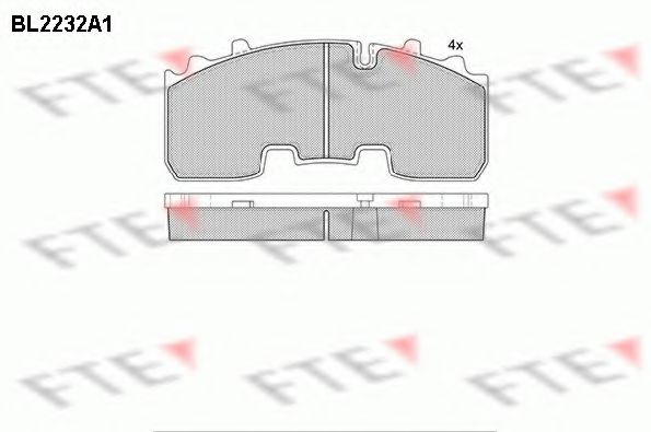 BL2232A1 FTE Тормозные колодки BL2232A1 FTE Тормозные колодки
