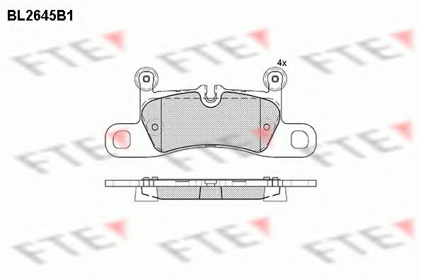 FTE BL2645B1 Тормозные колодки FTE для PORSCHE