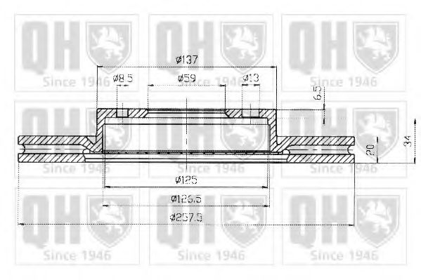 QUINTON HAZELL BDC4681 Тормозные диски QUINTON HAZELL для ALFA ROMEO