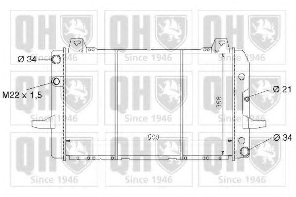 QUINTON HAZELL QER1644 Радиатор, охлаждение двигателя 
