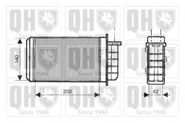QUINTON HAZELL QHR2112 Радиатор печки для FIAT BRAVA