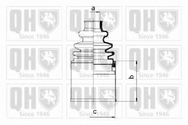 QUINTON HAZELL QJB389 Комплект пылника, приводной вал 