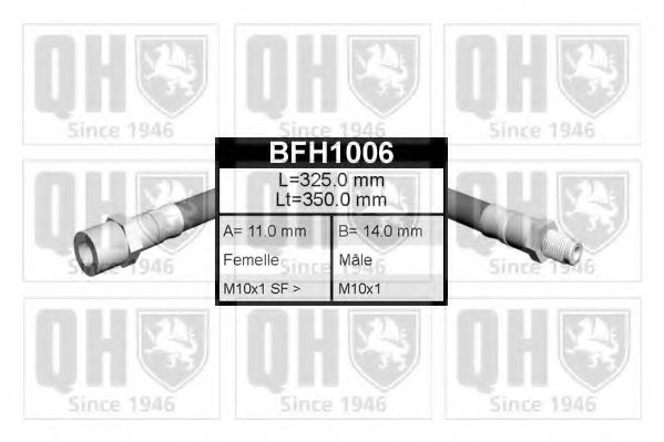 QUINTON HAZELL BFH1006 Тормозной шланг для VOLVO 940