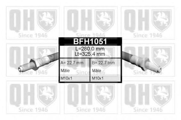 QUINTON HAZELL BFH1051 Тормозной шланг для JAGUAR XJS