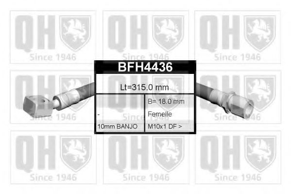 QUINTON HAZELL BFH4436 Тормозной шланг QUINTON HAZELL 
