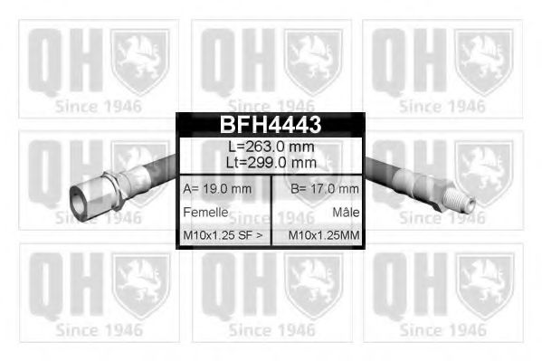 QUINTON HAZELL BFH4443 Тормозной шланг QUINTON HAZELL 