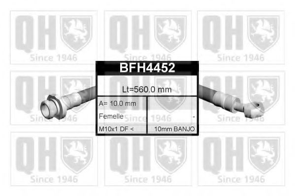 QUINTON HAZELL BFH4452 Тормозной шланг QUINTON HAZELL 